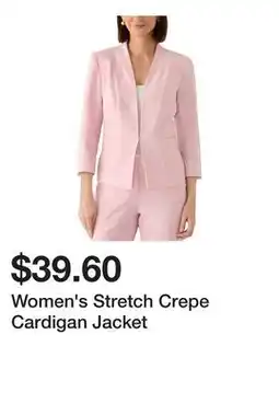 Belk Women's Stretch Crepe Cardigan Jacket offer