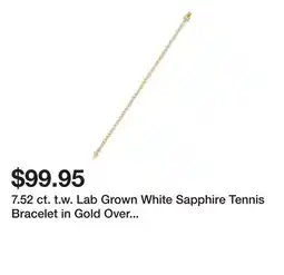 Belk 7.52 ct. t.w. Lab Grown White Sapphire Tennis Bracelet in Gold Over Silver offer