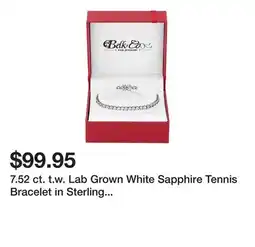 Belk 7.52 ct. t.w. Lab Grown White Sapphire Tennis Bracelet in Sterling Silver offer