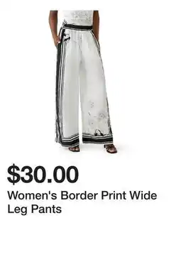 Belk Women's Border Print Wide Leg Pants offer