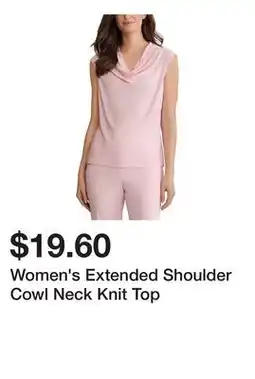 Belk Women's Extended Shoulder Cowl Neck Knit Top offer