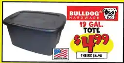 Ollie's BULLDOG HARDWARE 19 GAL. TOTE offer