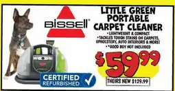 Ollie's LITTLE GREEN PORTABLE CARPET CLEANER offer