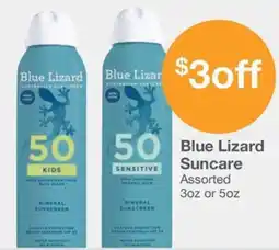Kinney Drugs Blue lizard suncare offer