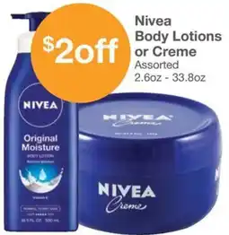 Kinney Drugs Nivea Body Lotions or Creme offer