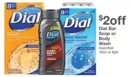 Kinney Drugs Dial bar soap or body wash assorted offer