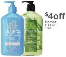 Kinney Drugs Hempz offer