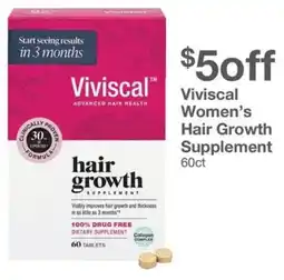 Kinney Drugs Viviscal women's hair growth supplement offer