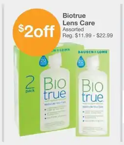 Kinney Drugs Biotrue Lens Care offer