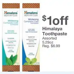 Kinney Drugs Himalaya toothpaste offer