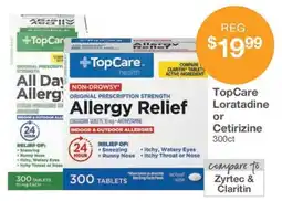 Kinney Drugs Topcare loratadine or cetirizine offer