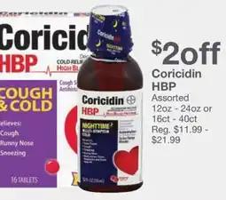 Kinney Drugs Coricidin hbp offer