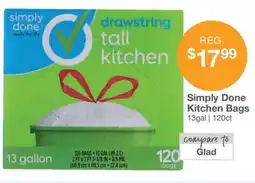Kinney Drugs Simply done ready for life kitchen bags offer
