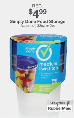 Kinney Drugs Simply done food storage offer