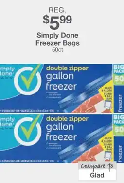 Kinney Drugs Simply done freezer bags offer