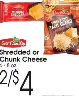Family Fare Shredded or Chunk Cheese offer