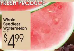 Family Fare Whole seedless watermelon offer