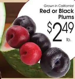 Family Fare Red or black plums offer