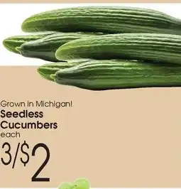 Family Fare Seedless cucumbers offer
