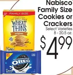 Family Fare Nabisco family size cookies or crackers offer