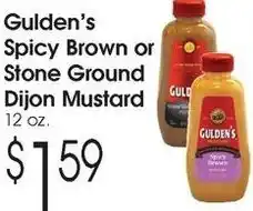 Family Fare Gulden's spicy brown or stone ground dijon mustard offer