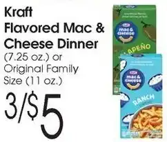 Family Fare Kraft flavored mac & cheese dinner offer