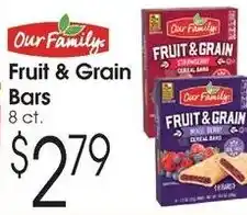 Family Fare Fruit & grain bars offer