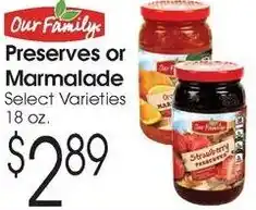 Family Fare Preserves or Marmalade offer