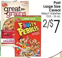 Family Fare Post Large Size Cereal offer