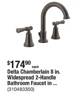 The Home Depot Delta Chamberlain 8 in. Widespread 2-Handle Bathroom Faucet offer