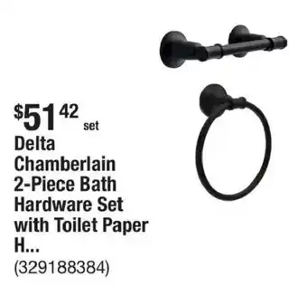 Chamberlain 2-Piece Bath Hardware Set with Toilet Paper