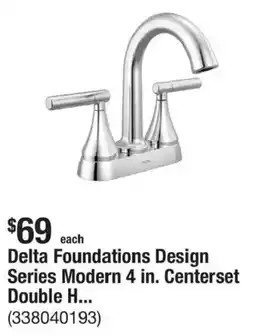 The Home Depot Delta Foundations Design Series Modern 4 in. Centerset Double H... offer
