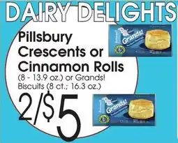 Family Fare Pillsbury crescents or cinnamon rolls offer