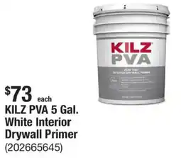 The Home Depot KILZ PVA 5 Gal. White Interior Drywall Primer offer