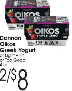 Family Fare Dannon oikos greek yogurt offer