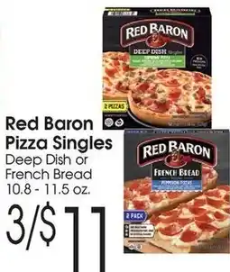 Family Fare Red baron pizza singles offer