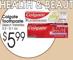 Family Fare Colgate Toothpaste offer