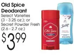 Family Fare Old Spice Deodorant offer