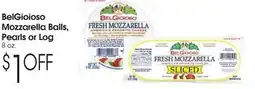 Family Fare Belgioioso mozzarella balls, pearls or log offer