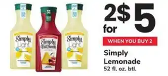 Safeway Simply lemonade offer