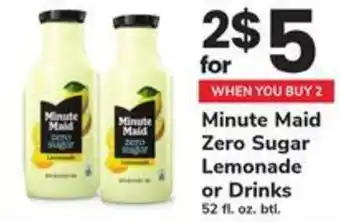 Safeway Minute maid zero sugar lemonade or drinks offer