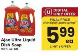 Safeway Ajax ultra liquid dish soap offer