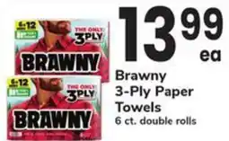 Safeway Brawny 3-ply paper towels offer