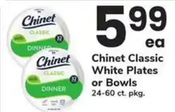 Safeway Chinet classic white plates or Bowls offer