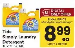 Safeway Tide simply laundry detergent offer
