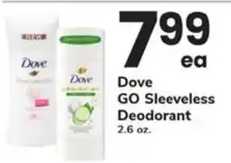 Safeway Dove go sleeveless deodorant offer