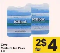Safeway Cryo medium ice paks offer