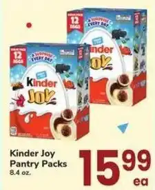 Safeway Kinder joy pantry packs offer