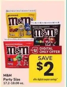 Safeway M&m party size offer