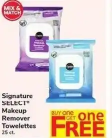 Safeway Signature select makeup remover towelettes offer